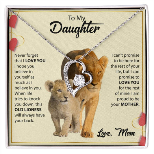 To My Daughter - I am so proud to be your mother - Forever Love Necklace - Personalize Memories