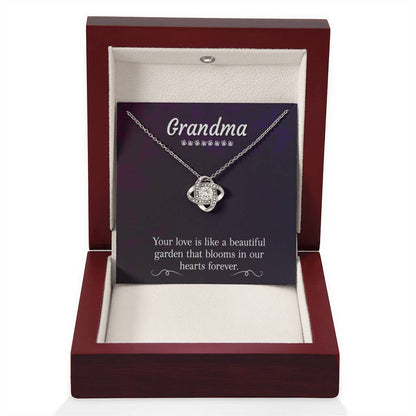 Present for Grandma - Grandma - Love Knot Necklace - Personalize Memories