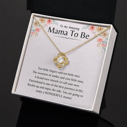 To An Amazing Mama To Be - You're going to make a wonderful mama - Love Knot Necklace - Sentimental Gift for New Mom - Personalize Memories
