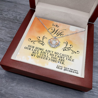 Best Romantic Gift for Wife - Jewelry from Husband - Crown Pendant Necklace - Personalize Memories