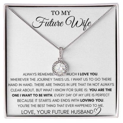 To My Future Wife Necklace - Best Romantic Jewelry Gift for Special Occasions & Love Appreciation - Eternal Hope Necklace - Personalize Memories