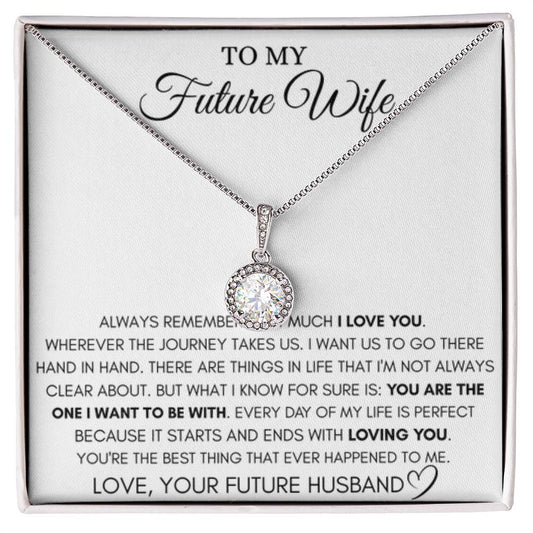 To My Future Wife Necklace - Best Romantic Jewelry Gift for Special Occasions & Love Appreciation - Eternal Hope Necklace - Personalize Memories