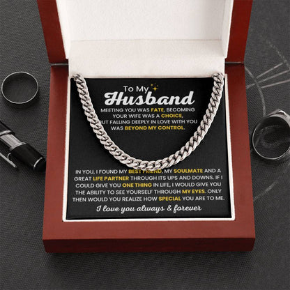 Jewelry Gift for Husband from Wife - Meeting you was fate - Birthday & Valentine’s Day for Him - Personalize Memories