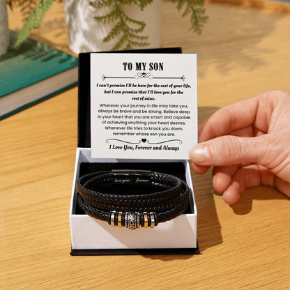 Son Gift – Graduation, Birthday, Holiday – Love You Forever Bracelet - Personalize Memories