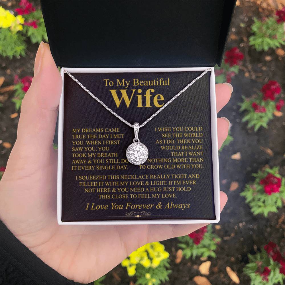To My Wife Necklace from Husband - Sweet Anniversary Jewelry - Eternal Hope Necklace - Personalize Memories