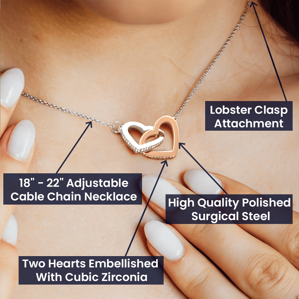 To The Best Mom Ever - Interlocking Hearts Necklace - Personalize Memories