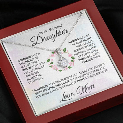 To My Daughter Necklace – Perfect Daughter Gift for Graduation & Birthday from Mom – Alluring Beauty Necklace - Personalize Memories