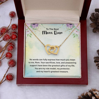 To The Best Mom Ever - Interlocking Hearts Necklace - Personalize Memories