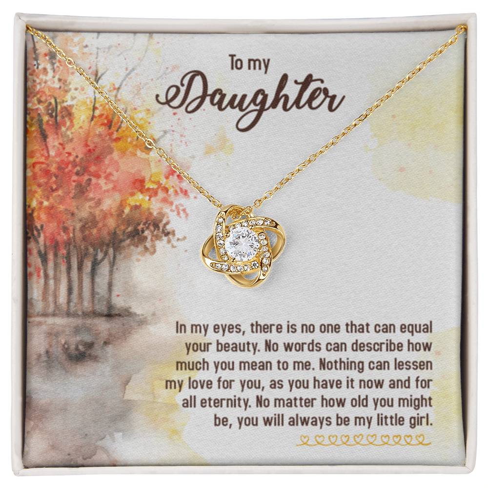 To My Daughter Necklace – Birthday Graduation Special Gift for Daughter – Love Knot Necklace - Personalize Memories