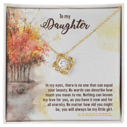 To My Daughter Necklace – Birthday Graduation Special Gift for Daughter – Love Knot Necklace - Personalize Memories