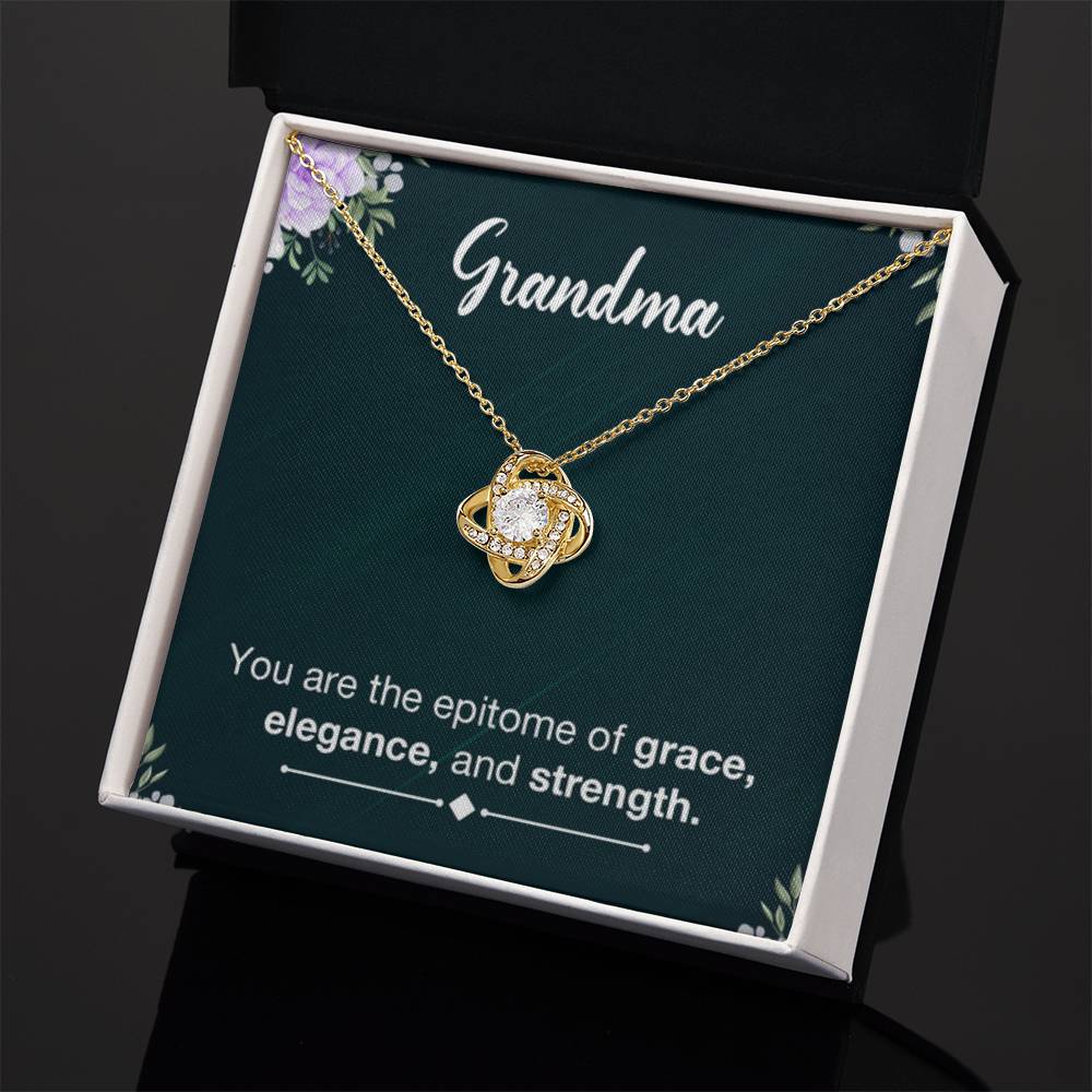 Grandma Necklace from Grandkids Grandma - Love Knot Necklace - Personalize Memories