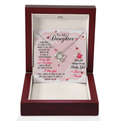 To My Daughter Necklace – Gift for Daughter from Mom – Love Knot Necklace - Personalize Memories