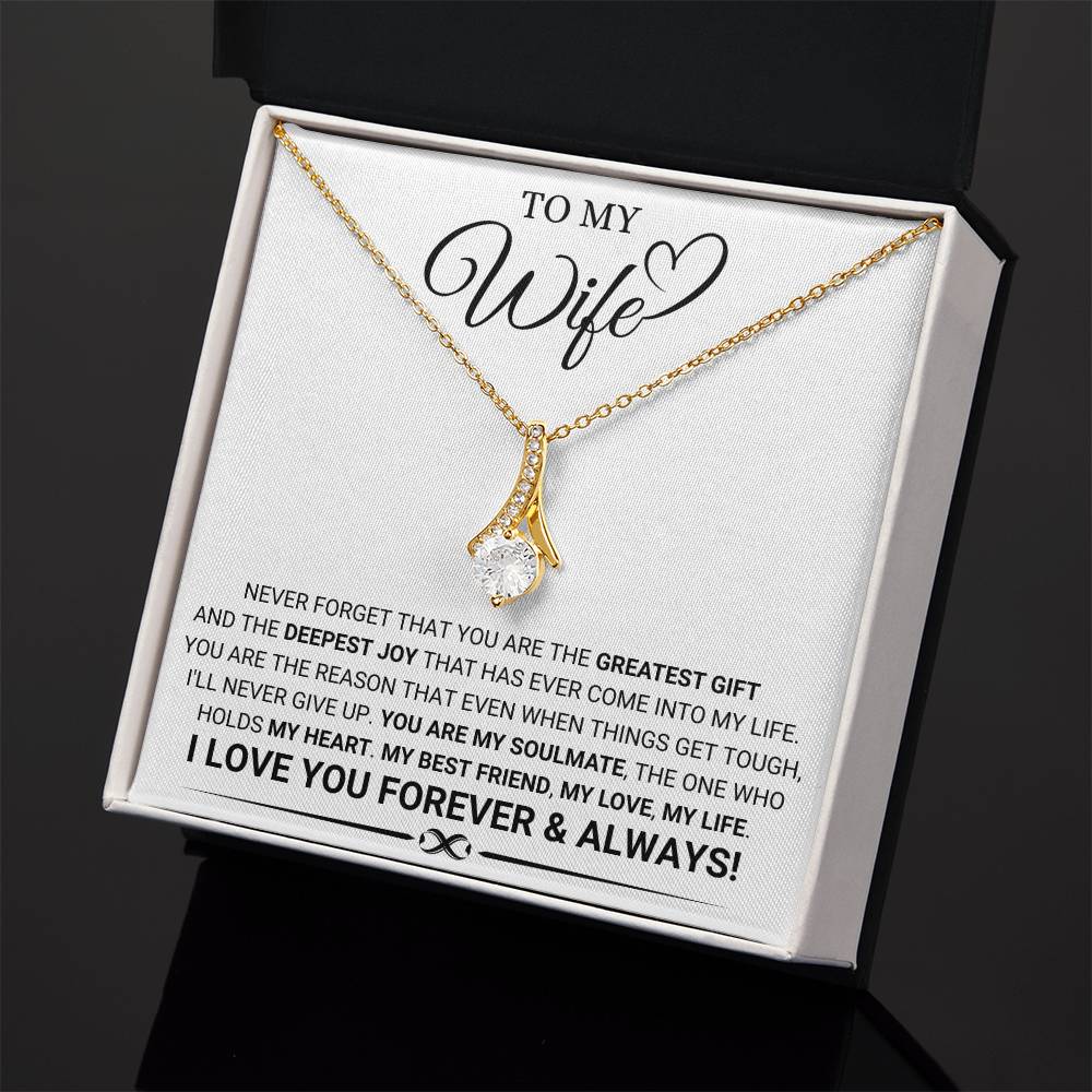 Gift for Wife from Husband - You're The Greatest Gift - Alluring Beauty Necklace - Personalize Memories