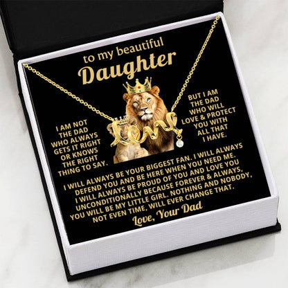 To My Beautiful Daughter Necklace - I will always be your biggest fan - Gift for Daughter from Dad - Scripted Love Necklace - Personalize Memories