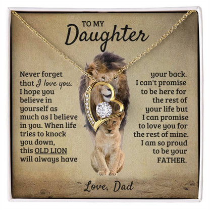 To My Daughter Necklace - I am so proud to be your father - Forever Love Necklace From Dad - Personalize Memories