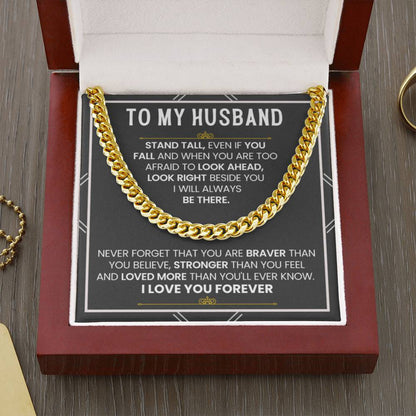 To My Husband – Cuban Link Chain – Wife to Husband Anniversary & Birthday Gift - Personalize Memories