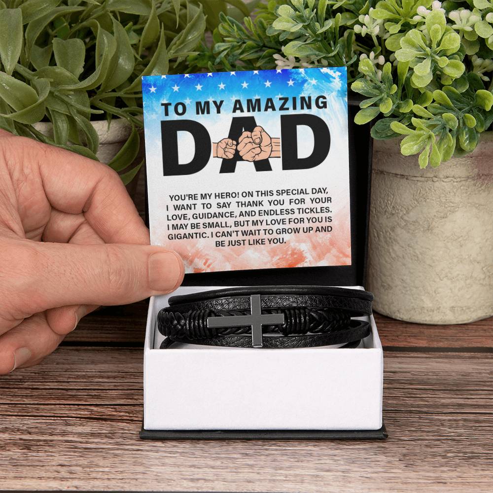 To My Amazing Dad - You're my hero - Gift for Father - Love You Forever Bracelet - Personalize Memories
