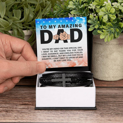 To My Amazing Dad - You're my hero - Gift for Father - Love You Forever Bracelet - Personalize Memories