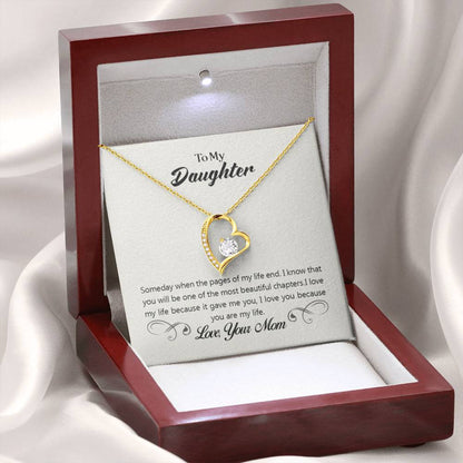 To My Daughter Necklace – Mom Gift for Daughter’s Birthday – Forever Love Necklace - Personalize Memories