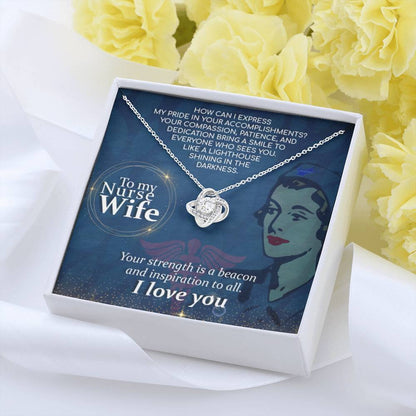 Nurse Wife Gift From Husband - Love Knot Necklace - Personalize Memories