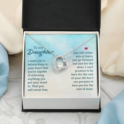 To My Daughter Necklace - Heartwarming Gift for Daughter’s Special Day - Forever Love Necklace - Personalize Memories