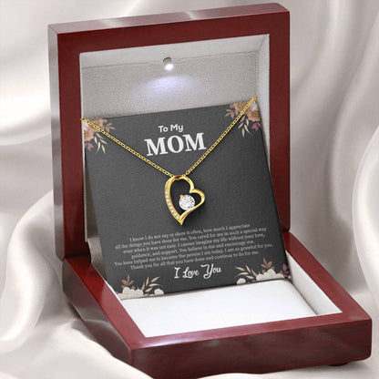 To My Mom - I Am So Grateful For You - Forever Love Necklace - Best Gift for Mom - Personalize Memories