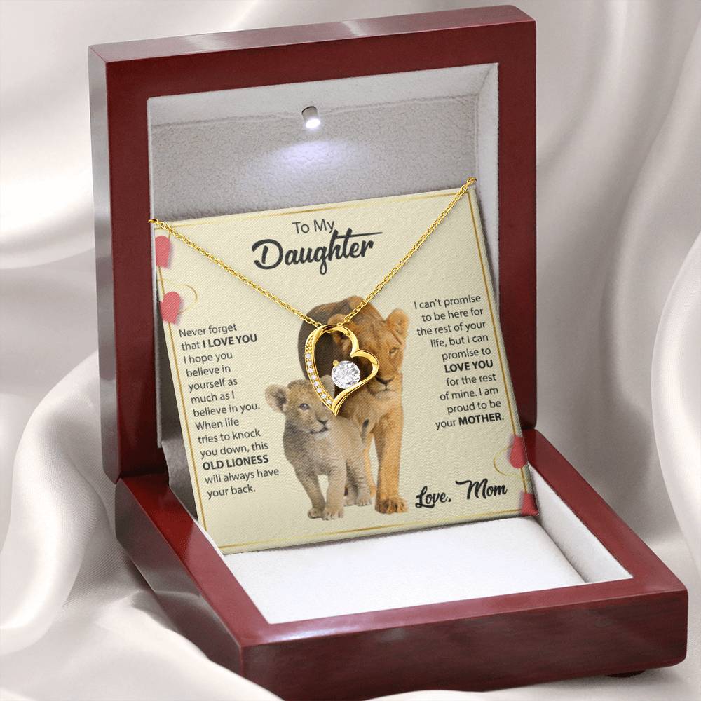 To My Daughter - I am so proud to be your mother - Forever Love Necklace - Personalize Memories