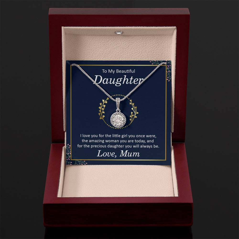 To My Daughter Necklace - Sentimental Birthday Gift from Mom - Eternal Hope Necklace - Personalize Memories