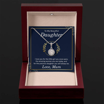 To My Daughter Necklace - Sentimental Birthday Gift from Mom - Eternal Hope Necklace - Personalize Memories