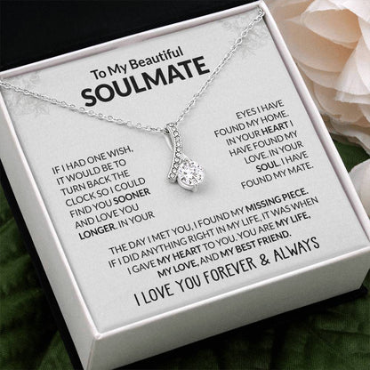 To My Soulmate - You Are My Life - Alluring Beauty Necklace - Personalize Memories