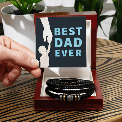 Best Dad Ever Gift - Love You Forever Bracelet - Personalize Memories