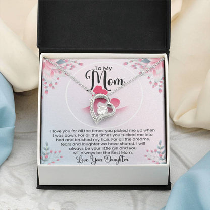 To My Mom - I Will Always Be Your Little Girl - Forever Love Necklace - Special Gift for Mom from Daughter - Personalize Memories