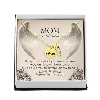 Personalized Memorial Necklace - Loss of Mother Gift - In Loving Memory Gift