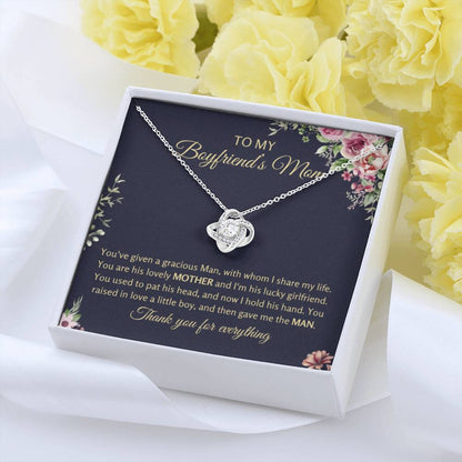 To My Boyfriend's Mom - Thank you for everything - Love Knot Necklace - Present for BF Mom - Personalize Memories
