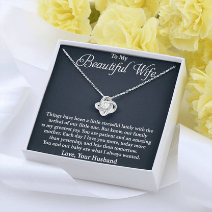 Wife Gift from Husband - Meaningful Jewelry for Valentine’s Day & Special Occasions - Love Knot Necklace - Personalize Memories