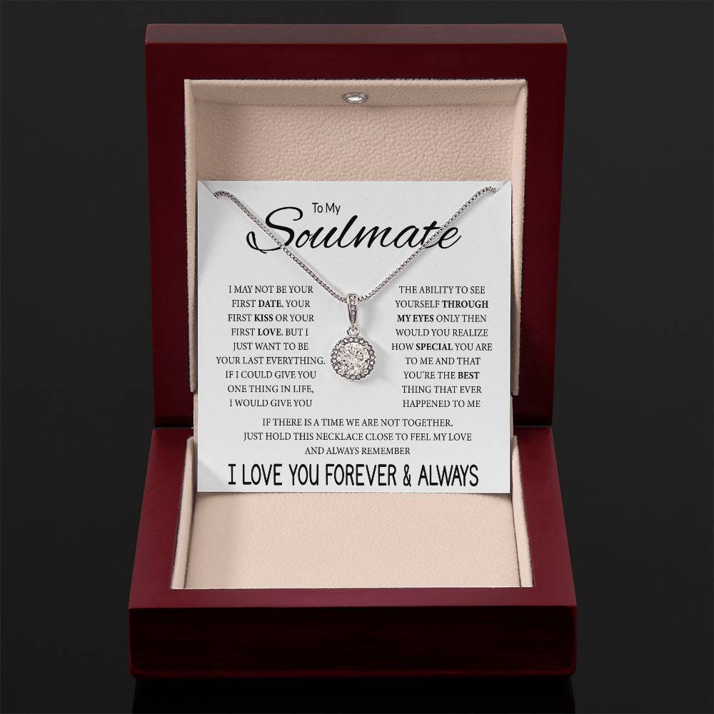 To My Soulmate - Feel My Love - Eternal Love Necklace - Gift for Soulmate - Personalize Memories