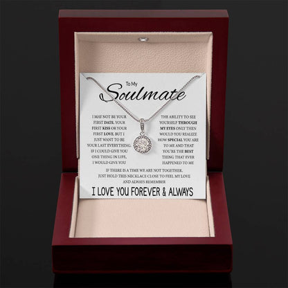 To My Soulmate - Feel My Love - Eternal Love Necklace - Gift for Soulmate - Personalize Memories