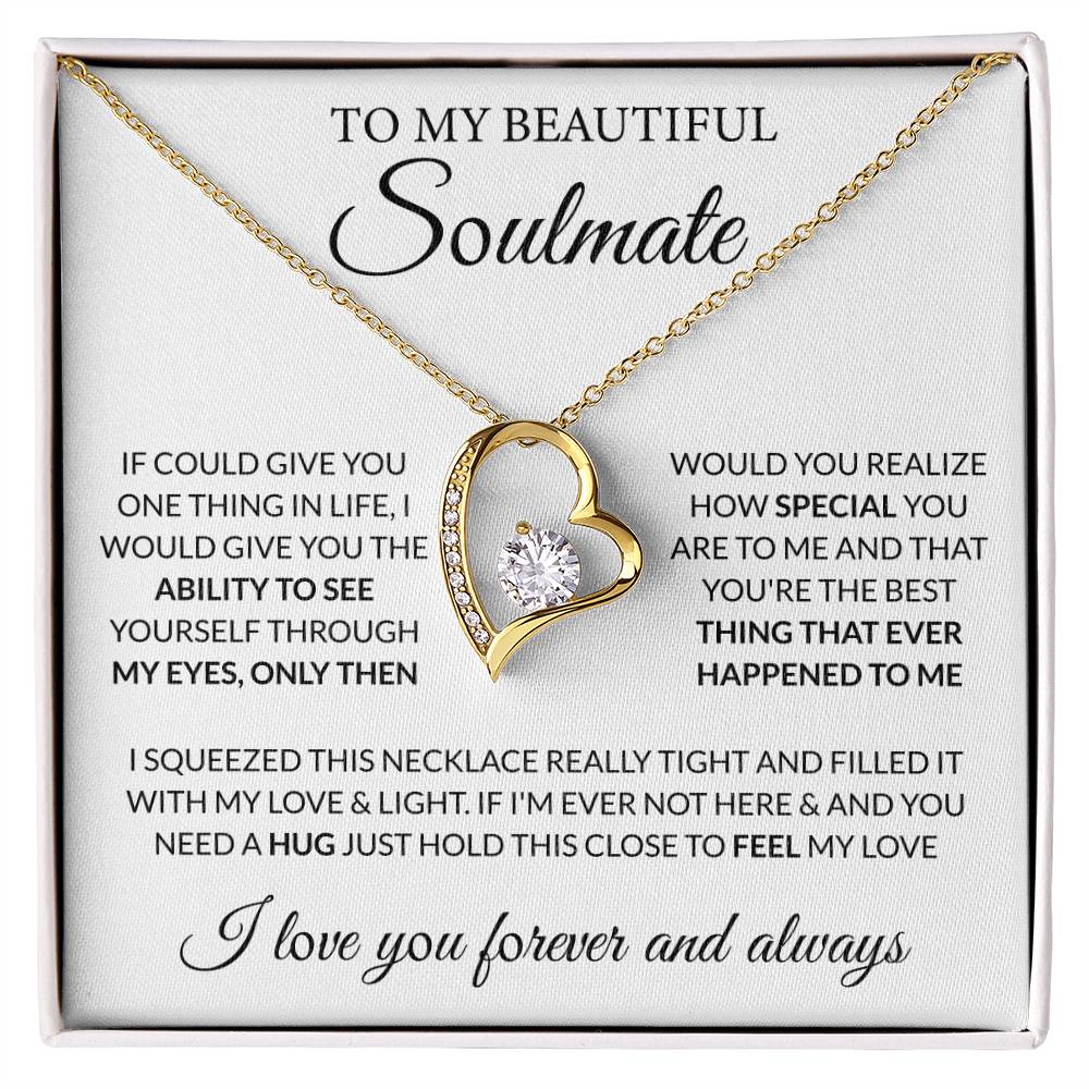 Gift for Soulmate - Feel My Love - Forever Love Necklace - Personalize Memories