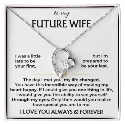 Future Wife Necklace - Romantic Jewelry Gift for Girlfriend for Valentine’s Day, Birthday & Proposal Celebrations - Forever Love Necklace - Personalize Memories
