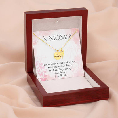 Personalized Memorial Necklace - Remembrance Necklace for Mom - In Loving Memory Gift