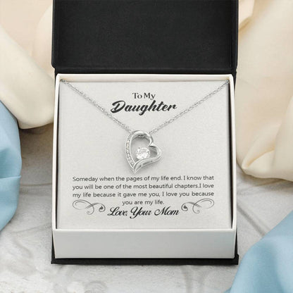 To My Daughter Necklace – Mom Gift for Daughter’s Birthday – Forever Love Necklace - Personalize Memories