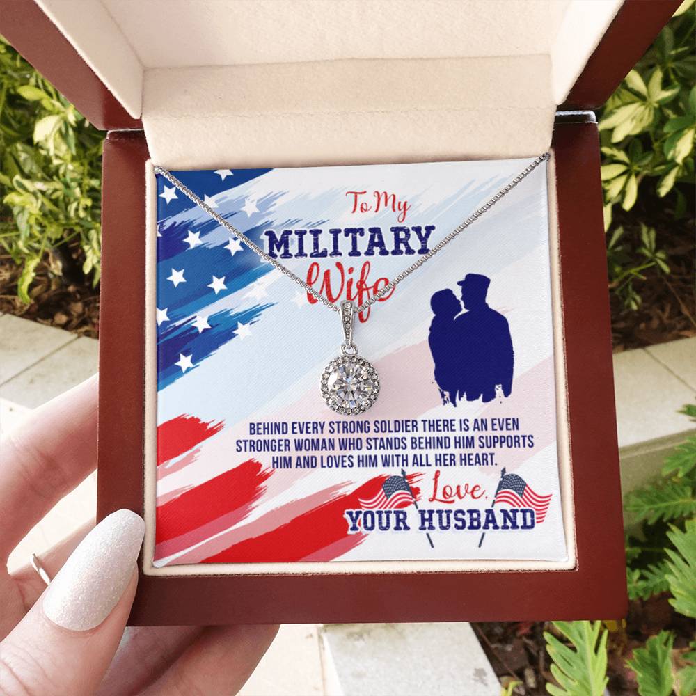 To My Military Wife from Husband - Eternal Hope Necklace - Personalize Memories