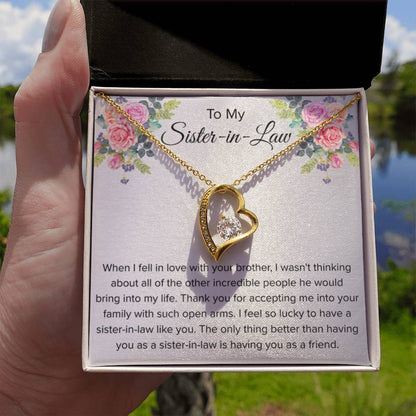To My Sister In Law Necklace - Gift for Bonus Sister - Forever Love Necklace - Personalize Memories
