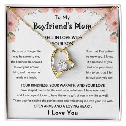 To My Boyfriend's Mom - I Fell in Love With Your Son - Forever Love Necklace - Personalize Memories