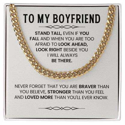Romantic Boyfriend Gift from Girlfriend - Cuban Link Chain - Personalize Memories