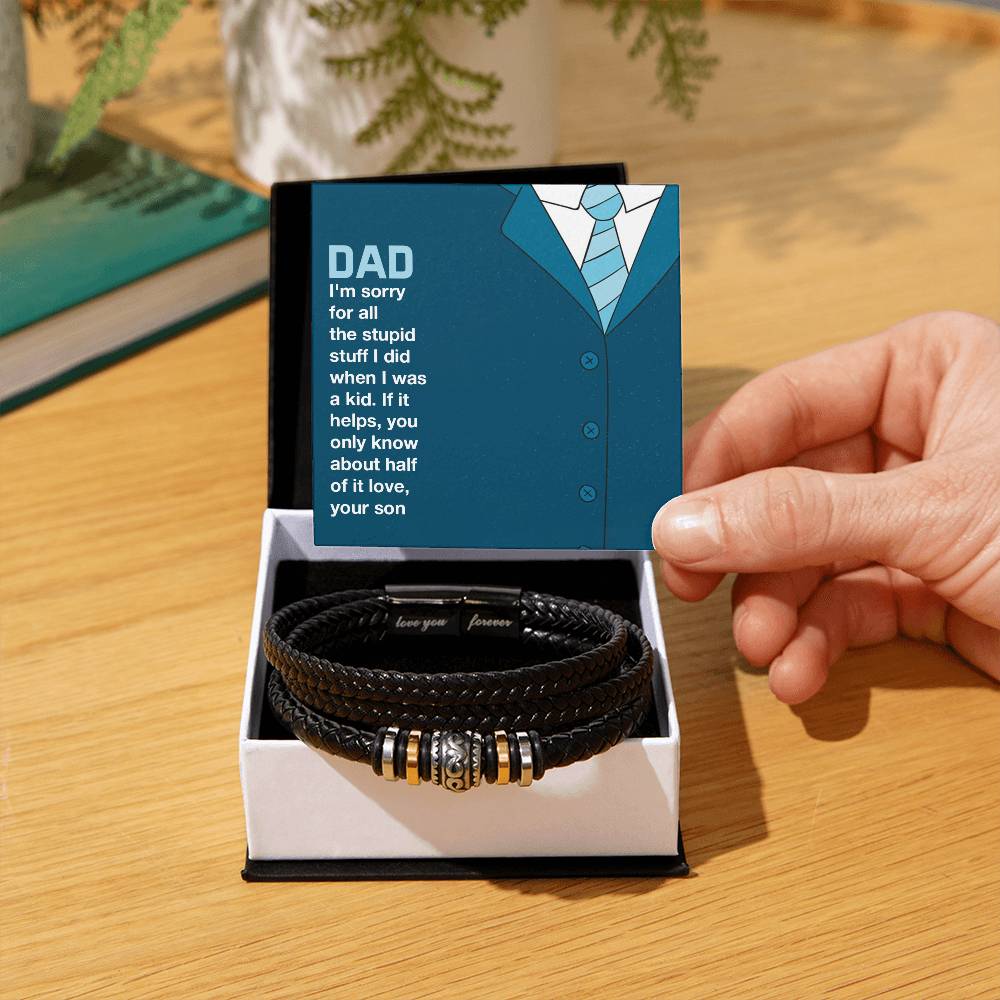 Dad You only know about half of it love - Gift from Son to Dad - Love You Forever Bracelet - Personalize Memories