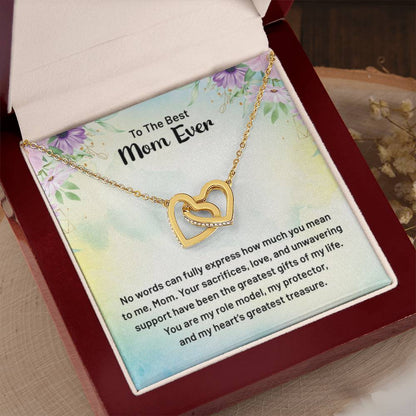 To The Best Mom Ever - Interlocking Hearts Necklace - Personalize Memories