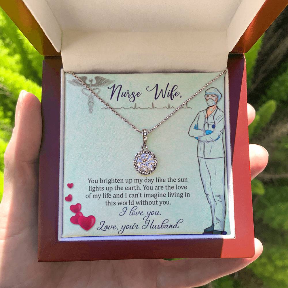 Nurse Wife Present - Eternal Hope Necklace - Gift for Wife from Husband - Personalize Memories