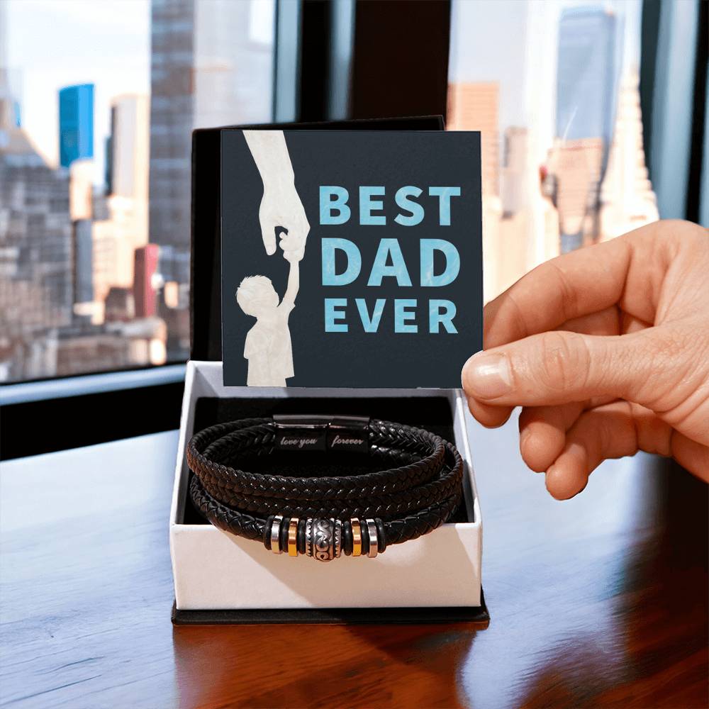 Best Dad Ever Gift - Love You Forever Bracelet - Personalize Memories