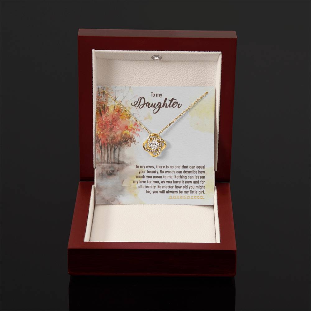To My Daughter Necklace – Birthday Graduation Special Gift for Daughter – Love Knot Necklace - Personalize Memories